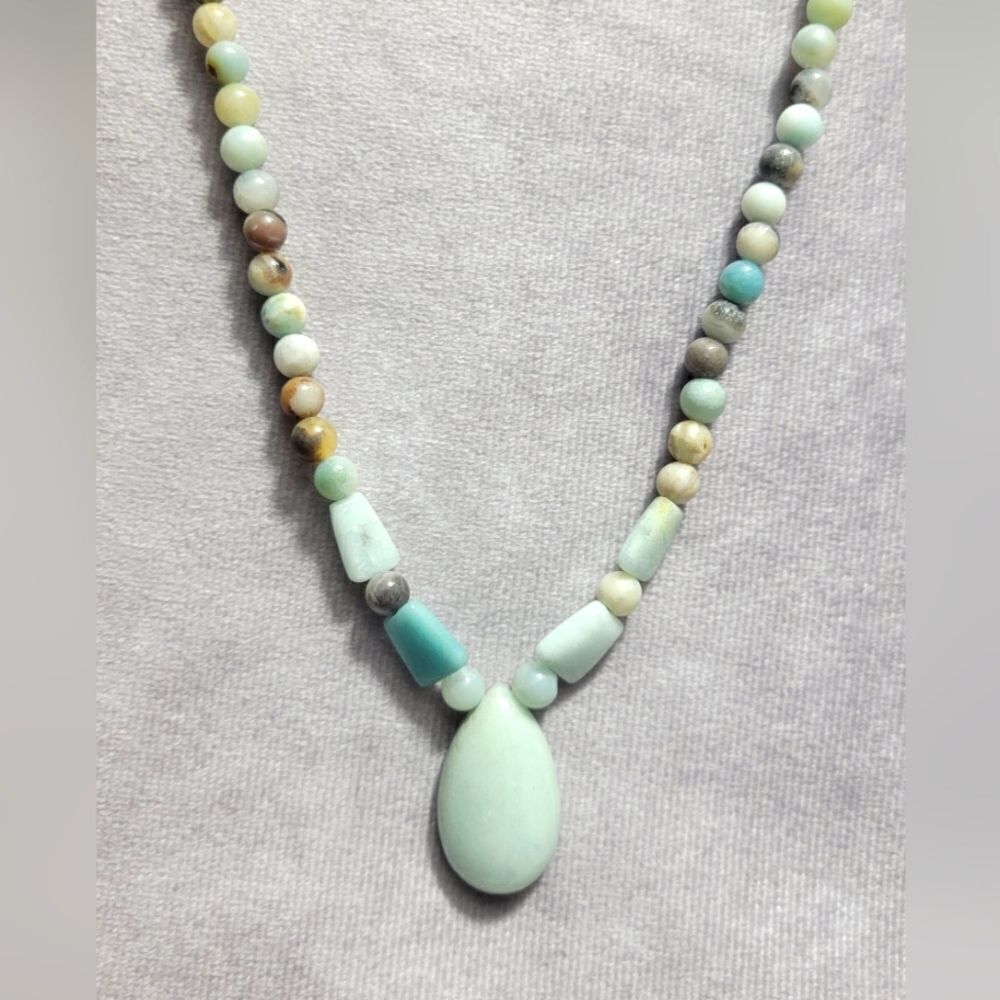 Multi Color Amazonite Beaded Tribal Necklace